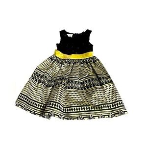 black and gold Bonnie Jean size 10 in girls formal dress